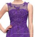 Grace Karin New Arrival Sleeveless V-Back Purple Chiffon Plus Size Prom Dress CL007555-2